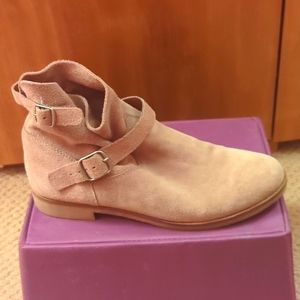 Soft suede booties by Lucky Brand